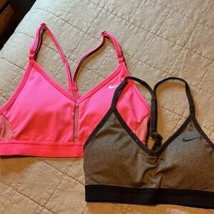 Nike Pink and Gray Sports Bra